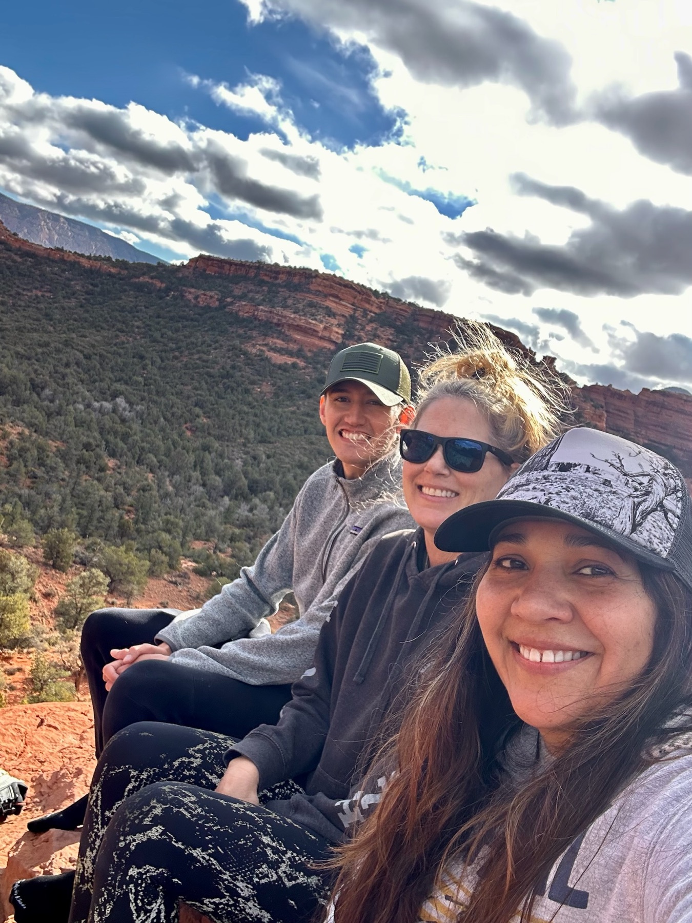 The team in Sedona red rock landscape